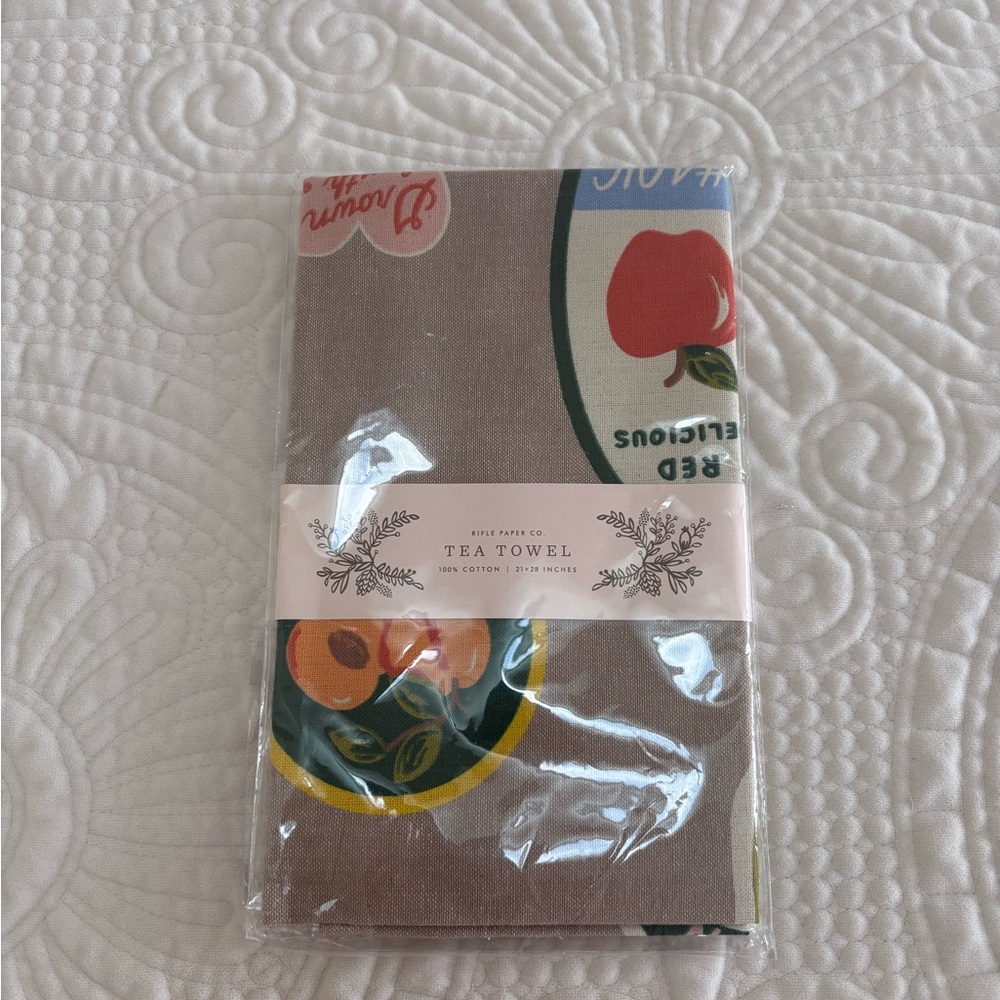 NEW Rifle Paper Co. Fruit Stand Tea Towel - Picture 2 of 3